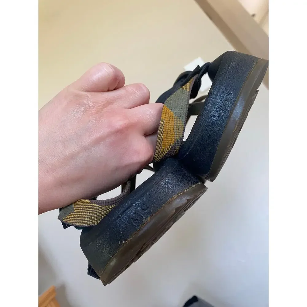Chaco Mens Z Cloud 2 Toe Loop Sport Sandal Rambling Gold Size 9 Wide